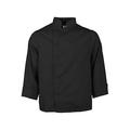 Kng XL Lightweight Long Sleeve Black Chef Coat 2577BLKXL